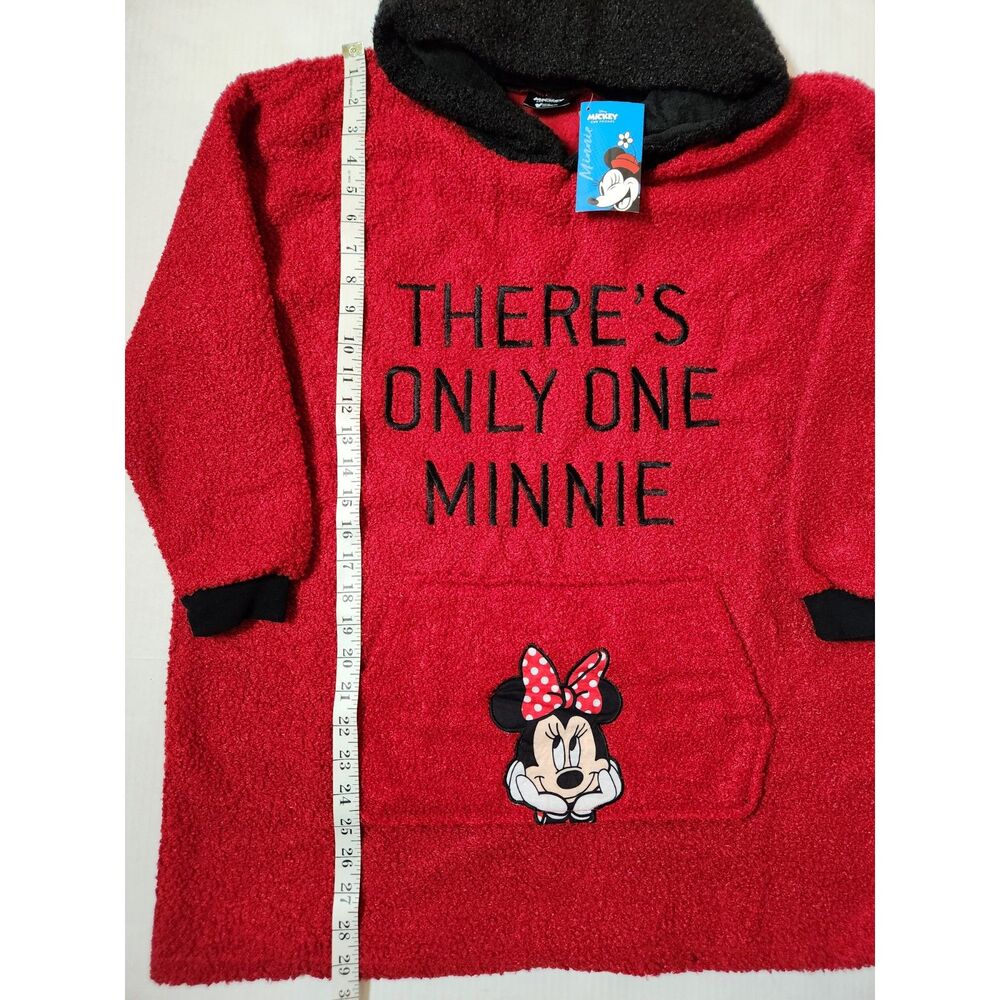 Disney Minnie Mouse Oversized Kids Poncho One Size Red Hooded - Picture 3 of 7